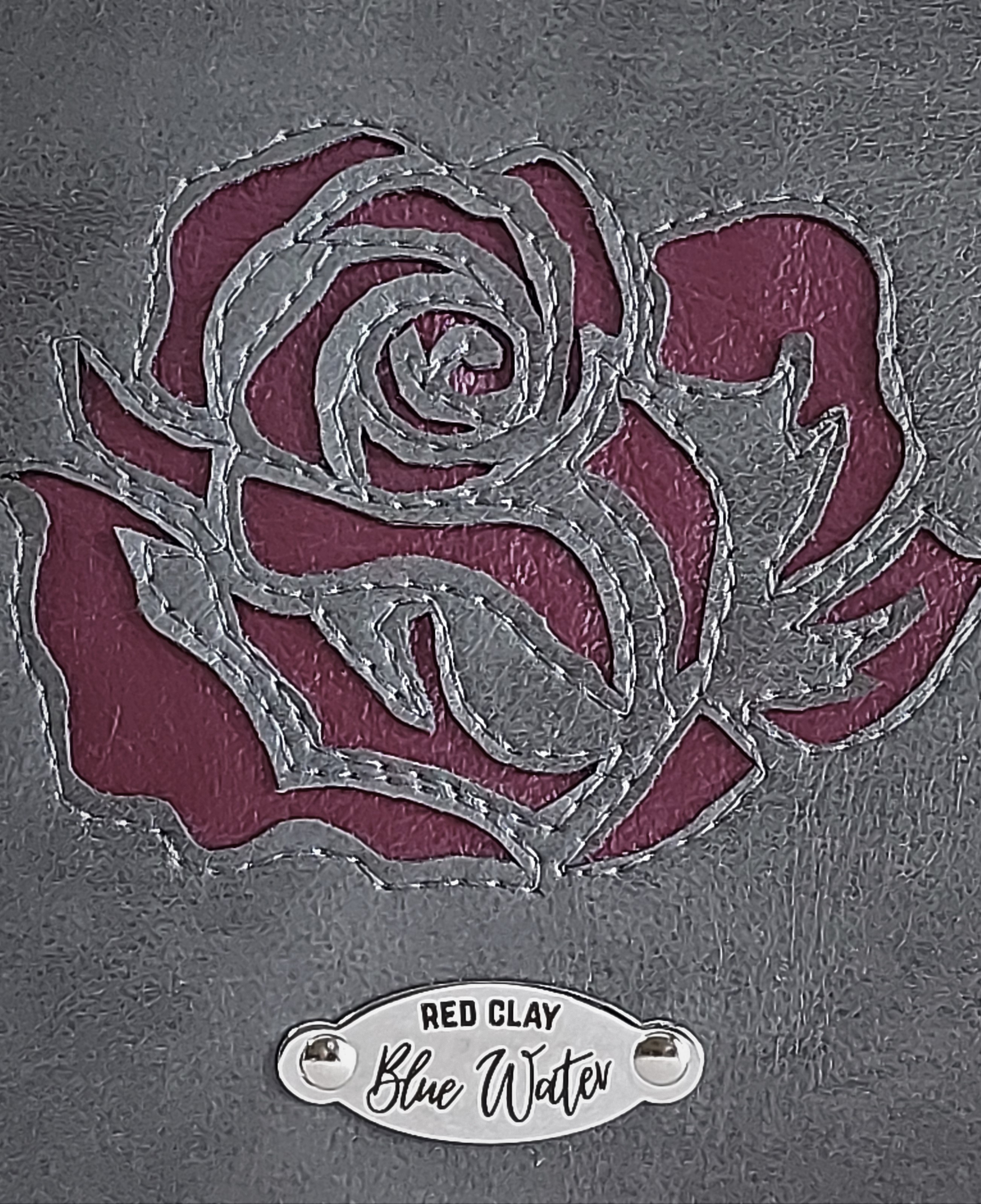 Reverse applique rose